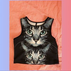 Cat Crop Top